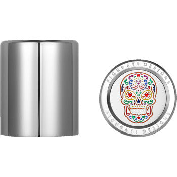 FIGURATI DESIGNS Docking Cover - Short - Mirror Polished - Sugar Skull