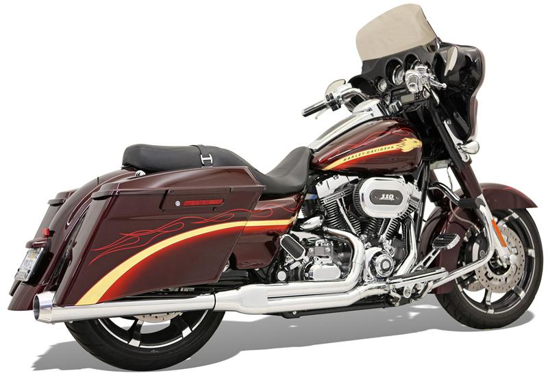 BASSANI XHAUST Road Rage 2:1 Exhaust System - Chrome - '10-'16 TOURING