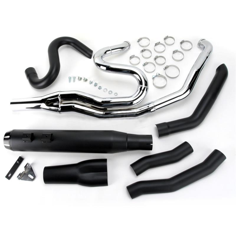 BASSANI XHAUST Road Rage II Mega Power 2:1 Exhaust System - Black - '95-'16 TOURING