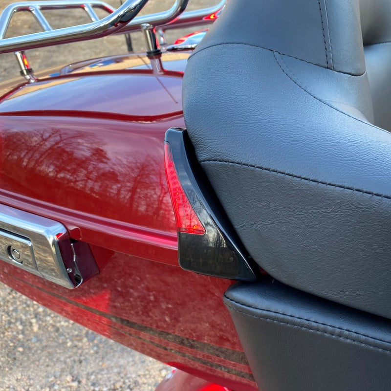 CUSTOM DYNAMICS Sequential Tour Pak Seat Back Rest LED Lights - Black/Smoke - FLH