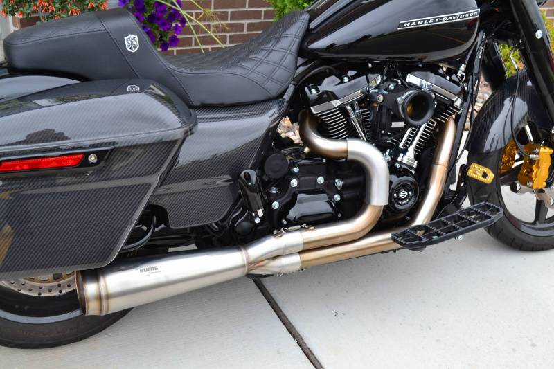Burns Stainless NhB Exhaust for Twin Cam Baggers