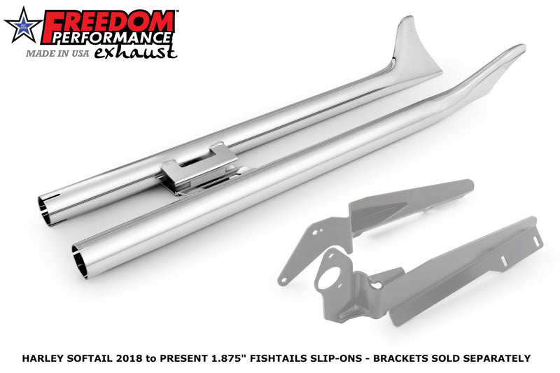 HARLEY SOFTAIL FISHTAILZ 1.875" SLIP-ONS CHECK DESCRIPTION FOR FITMENT