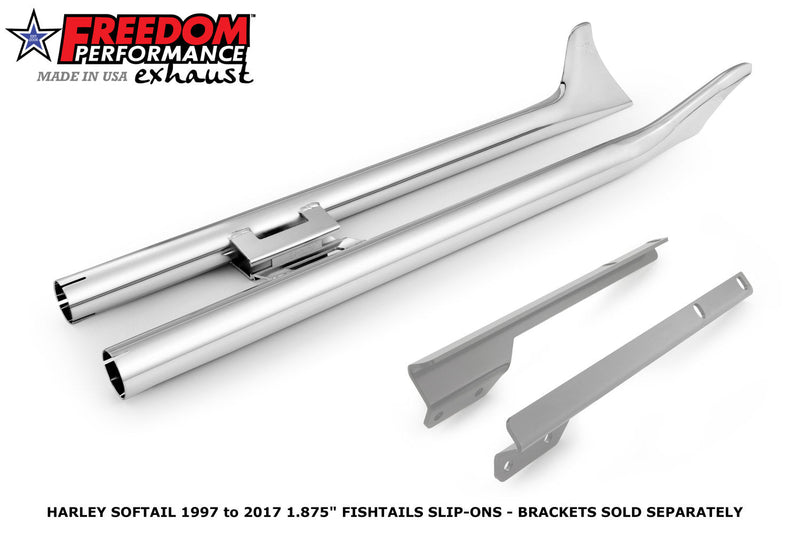 HARLEY SOFTAIL FISHTAILZ 1.875" SLIP-ONS CHECK DESCRIPTION FOR FITMENT