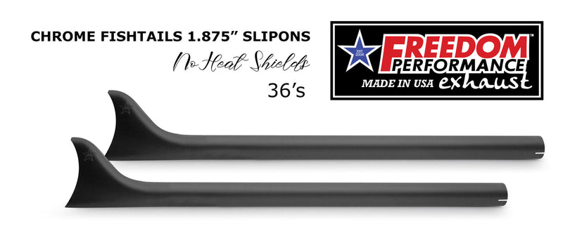HARLEY SOFTAIL FISHTAILZ 1.875" SLIP-ONS CHECK DESCRIPTION FOR FITMENT