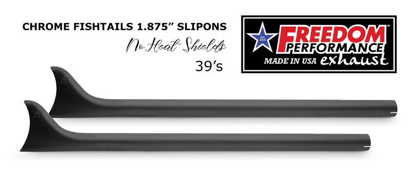 HARLEY SOFTAIL FISHTAILZ 1.875" SLIP-ONS CHECK DESCRIPTION FOR FITMENT