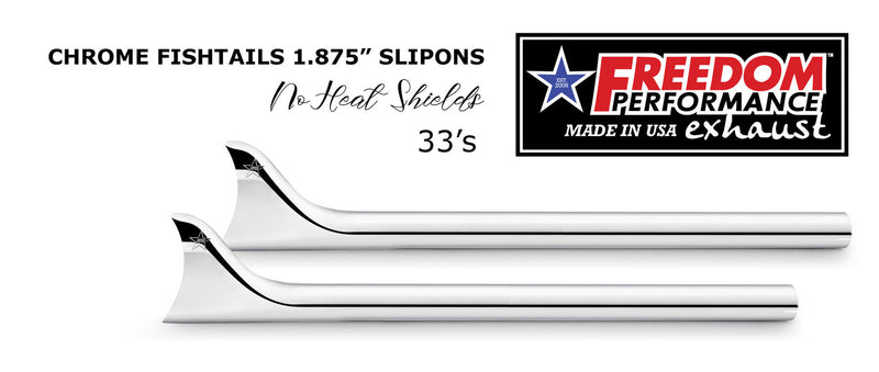 HARLEY SOFTAIL FISHTAILZ 1.875" SLIP-ONS CHECK DESCRIPTION FOR FITMENT