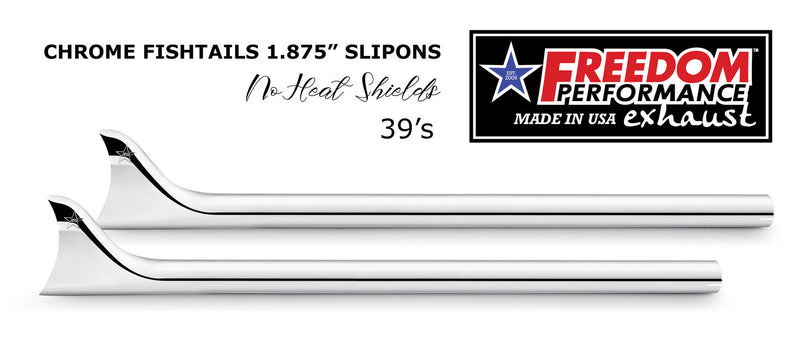 HARLEY SOFTAIL FISHTAILZ 1.875" SLIP-ONS CHECK DESCRIPTION FOR FITMENT