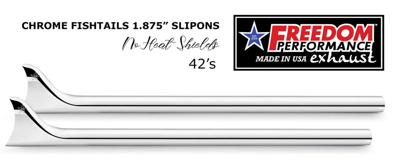 HARLEY SOFTAIL FISHTAILZ 1.875" SLIP-ONS CHECK DESCRIPTION FOR FITMENT