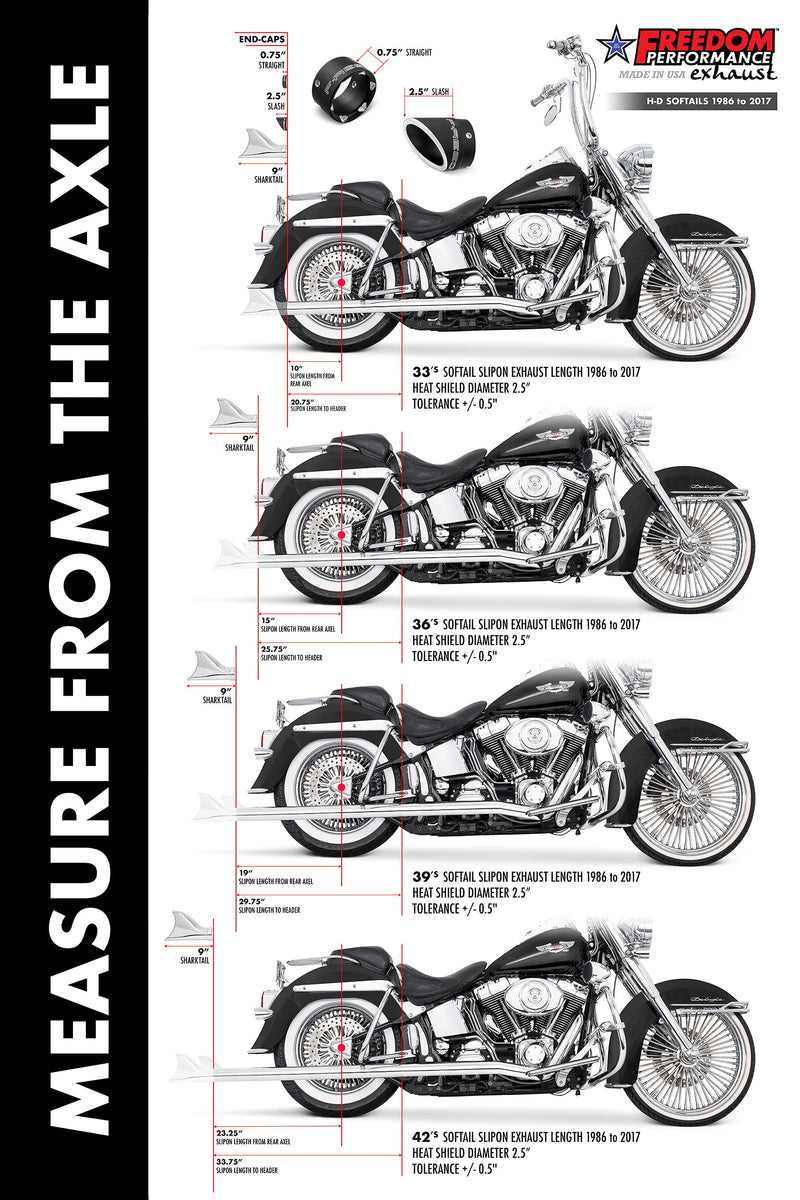 FREEDOM EXHAUST 2.5" CLASSIC TRUE-DUALS FULL SYSTEM - 1986-2017 SOFTAIL MODELS