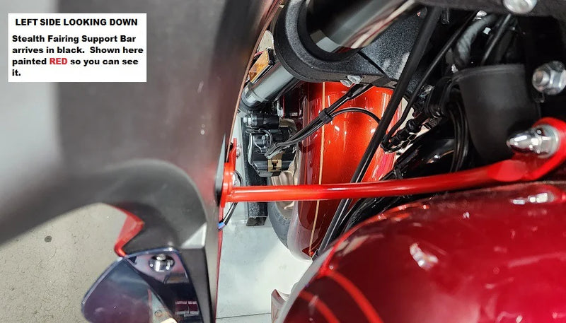 PAUL YAFFE BAGGER NATION Fairing Support Bar - Black - FXLRST '22-'24