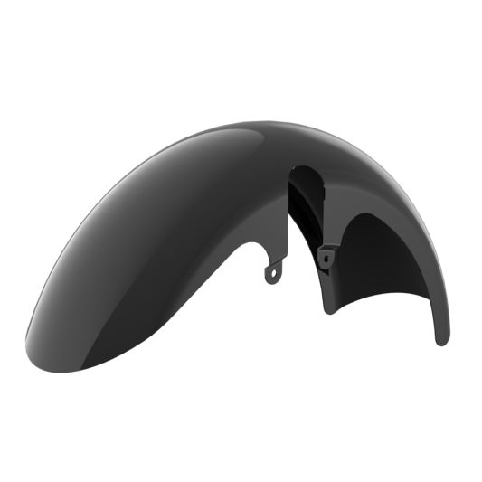 ADVANBLACK 18" Wide Fat Tire Front Fender for Harley Touring Models 2014-2023 - Vivid Black
