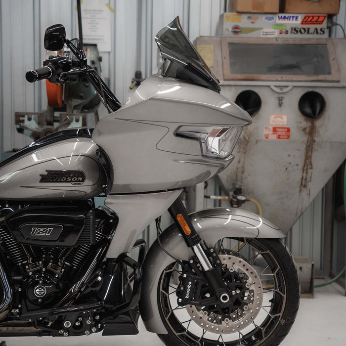 KLOCKWERKS - Pro Touring Flare™ Windshield Flare™ Windshield - 12" - Dark Smoke - 23.5-24 ROAD GLIDE