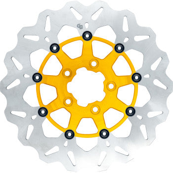 GBRAKES Wave® Two Piece (Floating) Brake Rotor - Rear - Gold