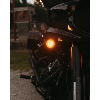 CUSTOM DYNAMICS Genesis® 4 Solid Amber Front Turn Signal Insert - Amber - 1157