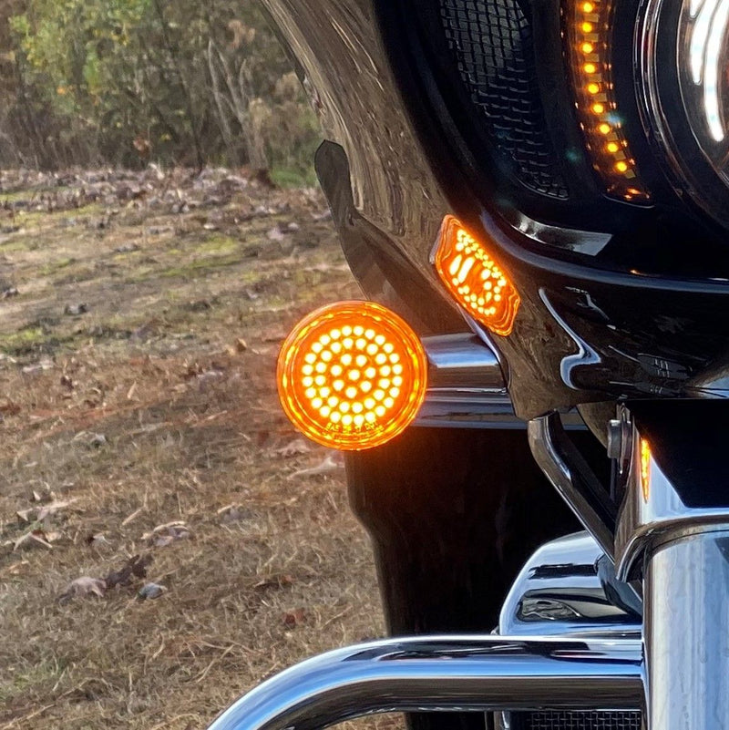 CUSTOM DYNAMICS Genesis® 4 Solid (Halo Free) LED Turn Signal - CVO - Amber/White