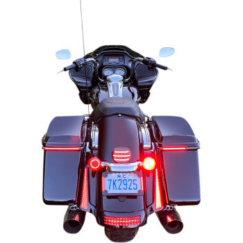 CUSTOM DYNAMICS Genesis® 4 Red Ring LED Turn Signal Inserts - Red - 1157