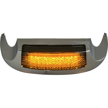 CUSTOM DYNAMICS Front LED Fender Tip - Amber/Smoke Lens - Chrome