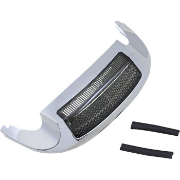 CUSTOM DYNAMICS Front LED Fender Tip - Amber/Smoke Lens - Chrome