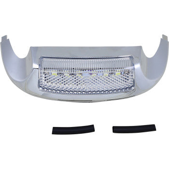 CUSTOM DYNAMICS Front LED Fender Tip - White/Clear Lens - Chrome