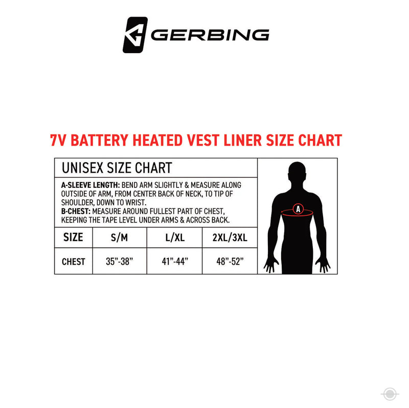 GERBING HEATED CLOTHING 7V Battery Heated Vest Liner