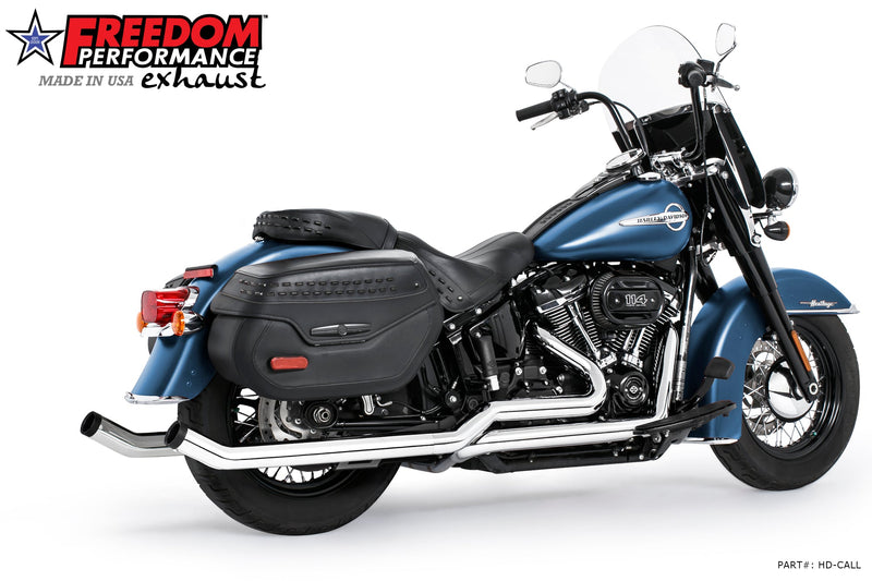 FREEDOM EXHAUST -  SOFTAIL 2.5" UPSWEPT TRUE-DUAL COMPLETE SYSTEM M8 ONLY *NOT FOR WIDE TIRE BIKES