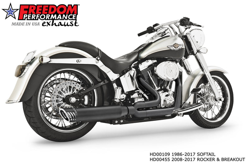 FREEDOM EXHAUST -  SOFTAIL 4" RACING UNION 2-INTO-1 RIGHT-SIDE ONLY 1986-2017