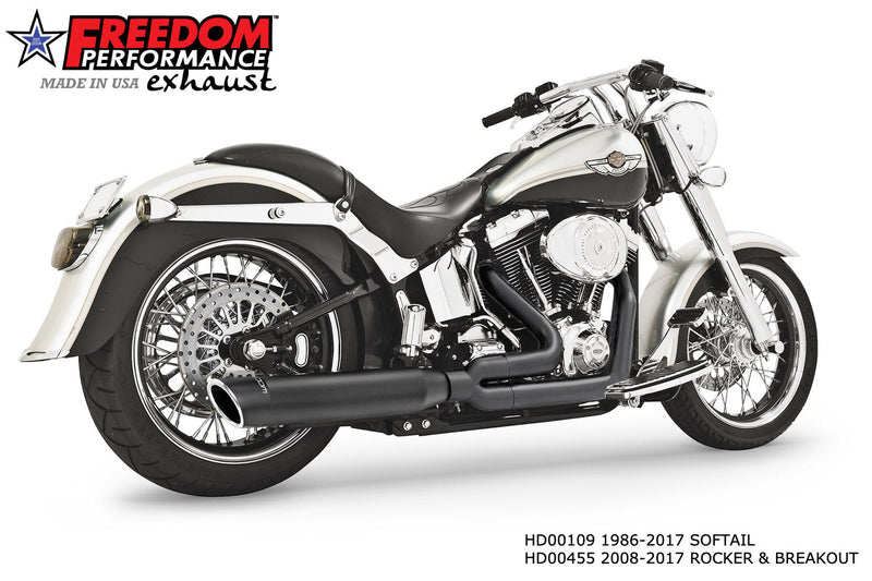 HARLEY SOFTAIL ROCKER & BREAKOUT 4" UNION 2-INTO-1 RIGHT-SIDE ONLY 2007-2017
