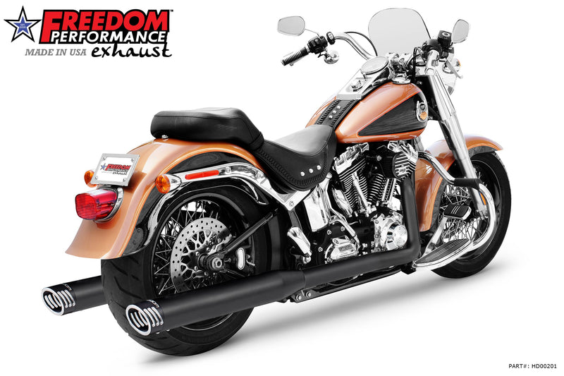 FREEDOM EXHAUST -  SOFTAIL 4" RACING TRUE-DUAL FULL SYSTEM CLASSIC 1986-2017