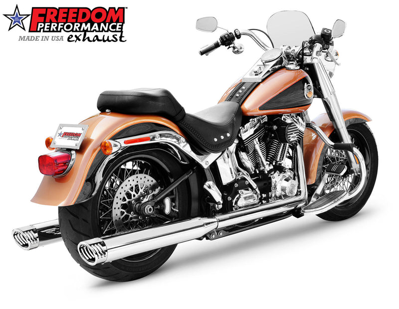 FREEDOM EXHAUST -  SOFTAIL 4" RACING TRUE-DUAL FULL SYSTEM CLASSIC 1986-2017