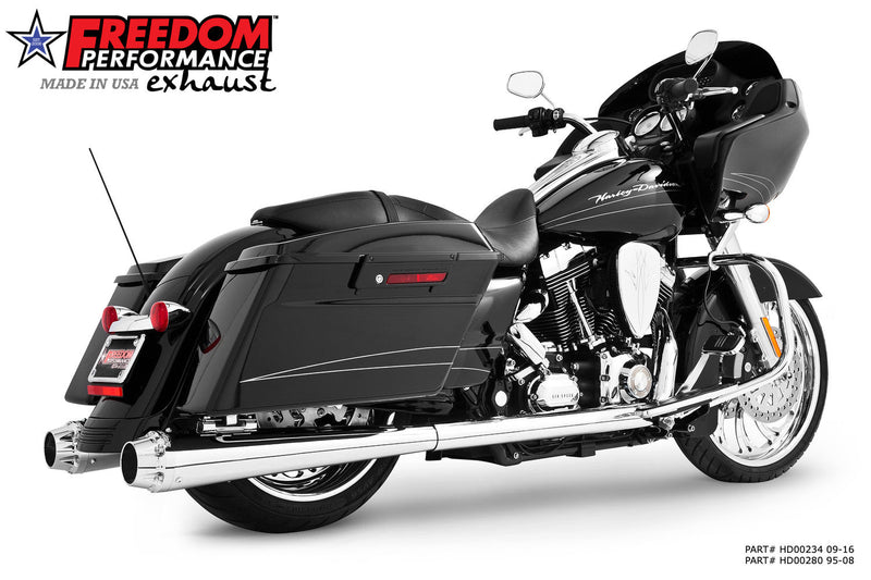 FREEDOM EXHAUST -  TOURING 4.5" 5-STEPPED MEGAPHONE TRUE DUAL SYSTEM