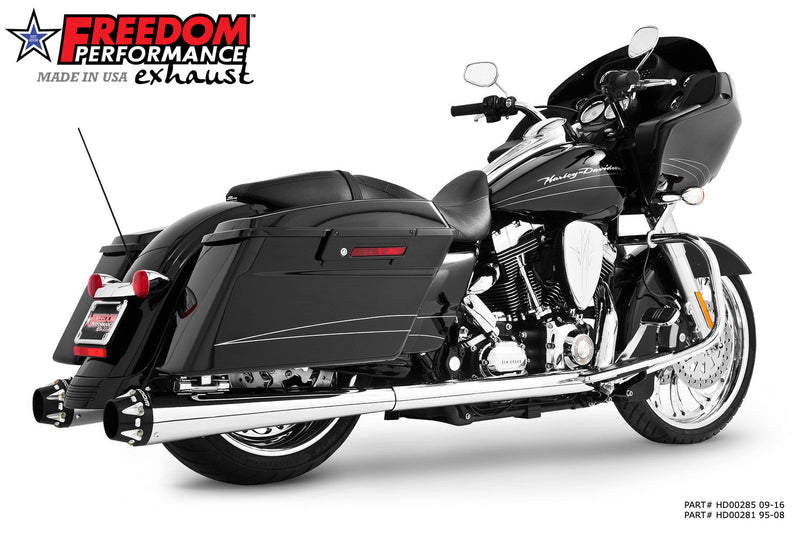 FREEDOM EXHAUST -  TOURING 4.5" 5-STEPPED MEGAPHONE TRUE DUAL SYSTEM