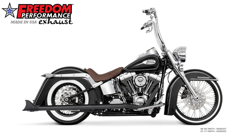 FREEDOM EXHAUST -  SOFTAIL 2.5" CLASSIC SHARKTAIL TRUE-DUALS FULL SYSTEM 1986-2017