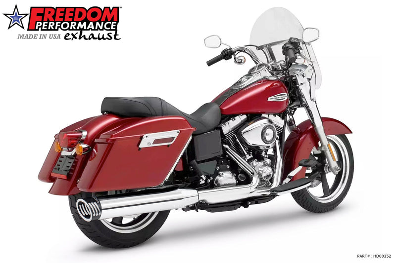 FREEDOM EXHAUST -  DYNA SWITCHBACK / LOWRIDER SINGLE 4" SLIPONS
