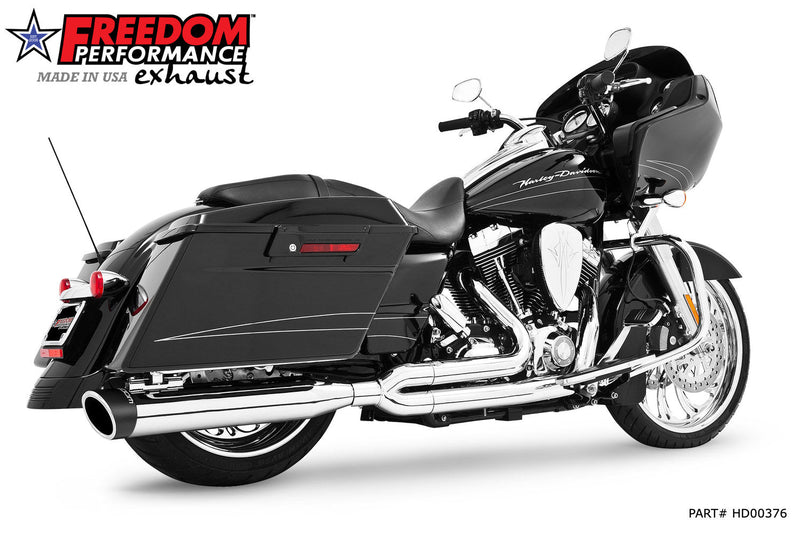FREEDOM EXHAUST -  TOURING 4" UNION 2-INTO-1 RIGHT-SIDE ONLY 1995-2016