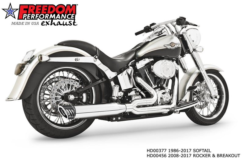 FREEDOM EXHAUST -  SOFTAIL 4" RACING UNION 2-INTO-1 RIGHT-SIDE ONLY 1986-2017