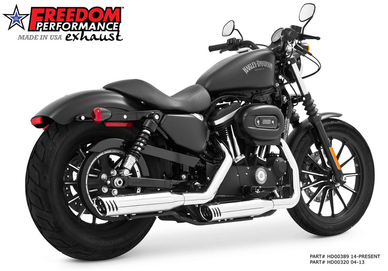 FREEDOM EXHAUST -  SPORTSTER 3.25" SLIP-ONS 2004-PRESENT