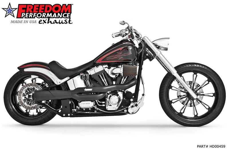 FREEDOM EXHAUST - SOFTAIL 2-INTO-1 "HIGH" AMERICAN OUTLAW