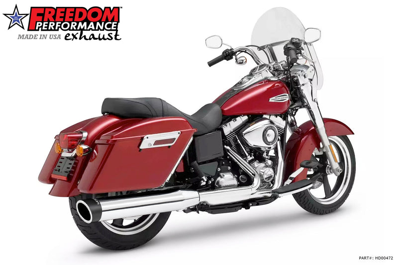FREEDOM EXHAUST -  DYNA SWITCHBACK / LOWRIDER SINGLE 4" SLIPONS