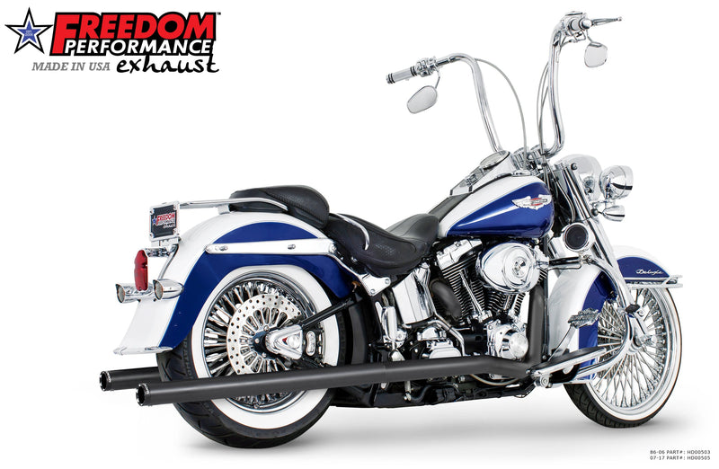 FREEDOM EXHAUST 2.5" CLASSIC TRUE-DUALS FULL SYSTEM - 1986-2017 SOFTAIL MODELS