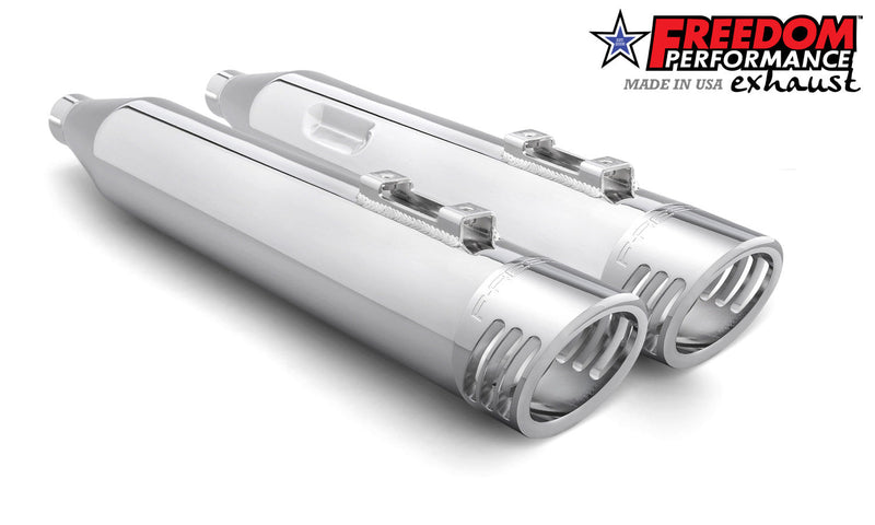 FREEDOM EXHAUST -  SOFTAIL M8 ONLY 4" SLIP-ONS *FITS FREEDOM HEADERS ONLY*