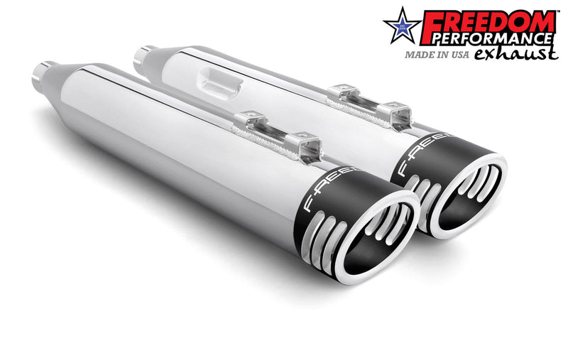 FREEDOM EXHAUST -  SOFTAIL M8 ONLY 4" SLIP-ONS *FITS FREEDOM HEADERS ONLY*
