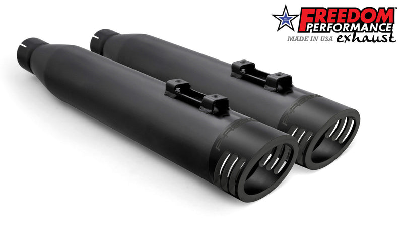 FREEDOM EXHAUST -  SOFTAIL M8 ONLY 4" SLIP-ONS *FITS FREEDOM HEADERS ONLY*