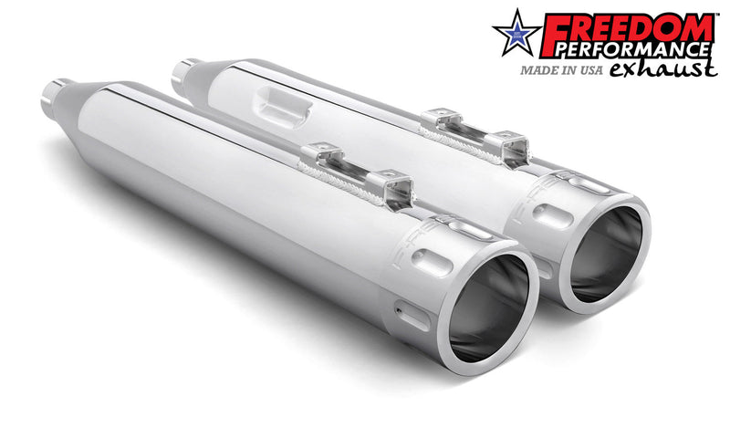 FREEDOM EXHAUST -  SOFTAIL M8 ONLY 4" SLIP-ONS *FITS FREEDOM HEADERS ONLY*