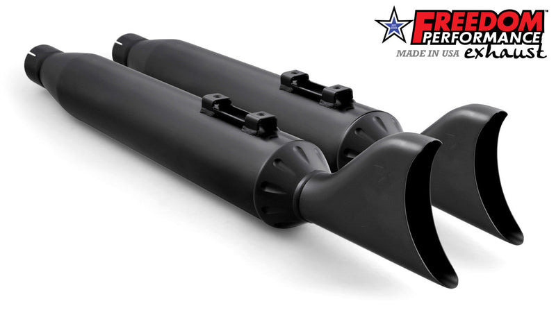 FREEDOM EXHAUST -  SOFTAIL M8 ONLY 4" SLIP-ONS *FITS FREEDOM HEADERS ONLY*