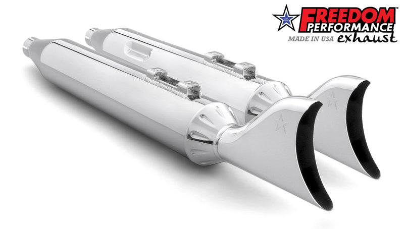FREEDOM EXHAUST -  SOFTAIL M8 ONLY 4" SLIP-ONS *FITS FREEDOM HEADERS ONLY*