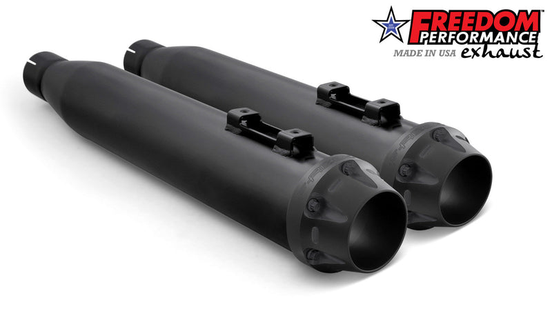 FREEDOM EXHAUST -  SOFTAIL M8 ONLY 4" SLIP-ONS *FITS FREEDOM HEADERS ONLY*