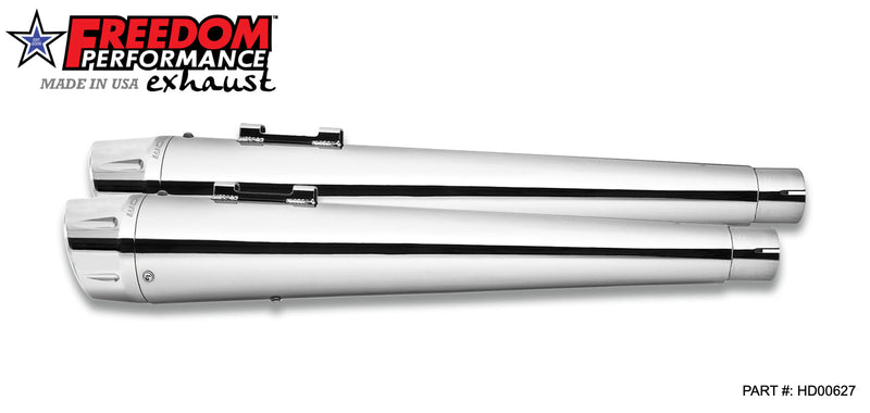 FREEDOM EXHAUST -  TOURING/TRIKE AMERICAN OUTLAW & COMBAT FLUTED 4.5" MEGAPHONE SLIP-ONS