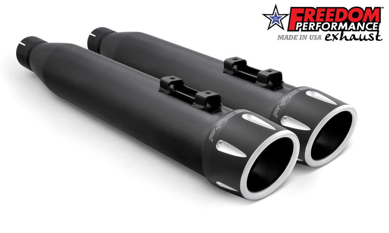 FREEDOM EXHAUST -  SOFTAIL M8 ONLY 4" SLIP-ONS *FITS FREEDOM HEADERS ONLY*