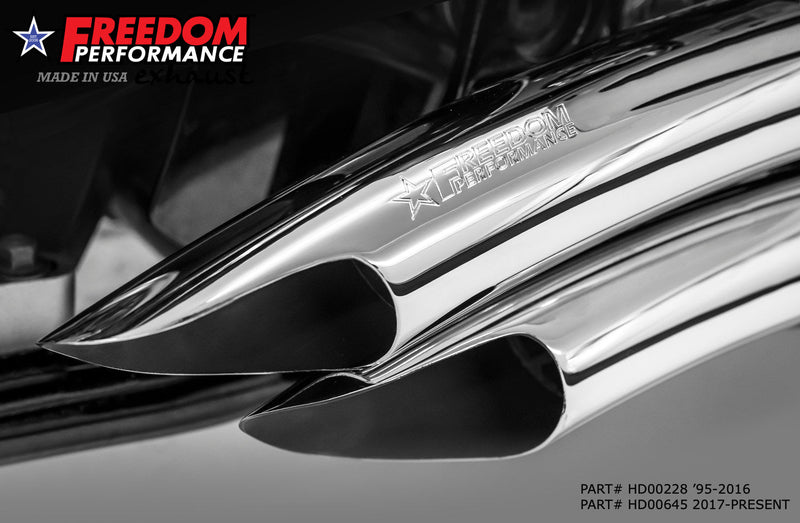FREEDOM EXHAUST -  TOURING SHARP CURVE RADIUS SCALLOP CUT 1995-PRESENT