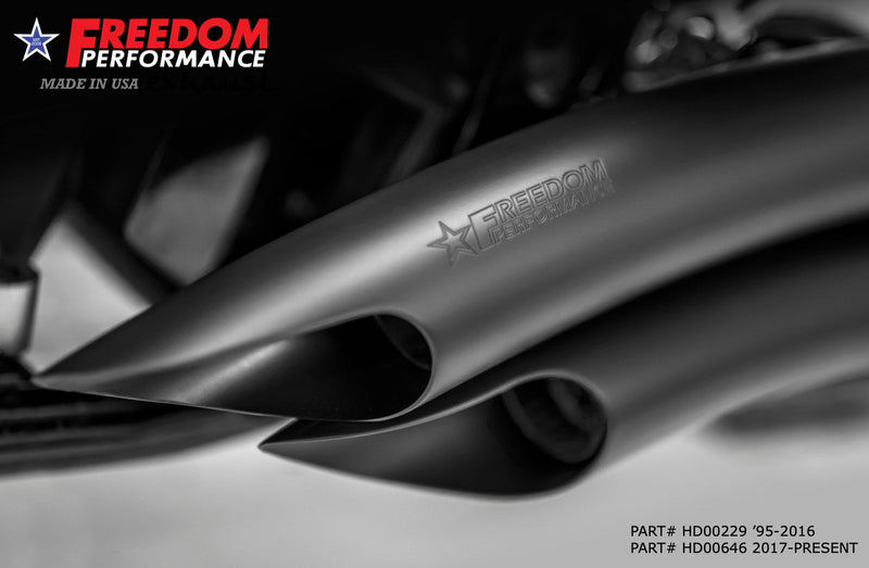 FREEDOM EXHAUST -  TOURING SHARP CURVE RADIUS SCALLOP CUT 1995-PRESENT